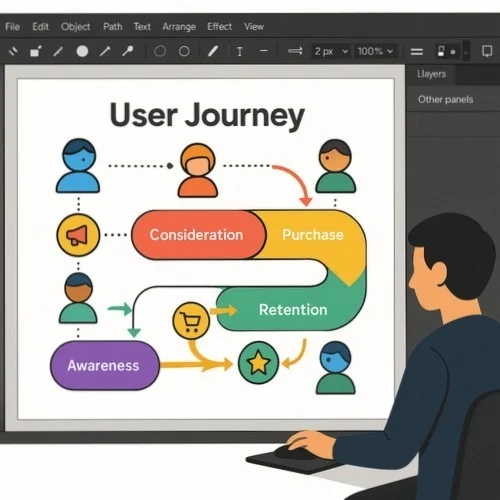User Journey Map Creation in Lunacy