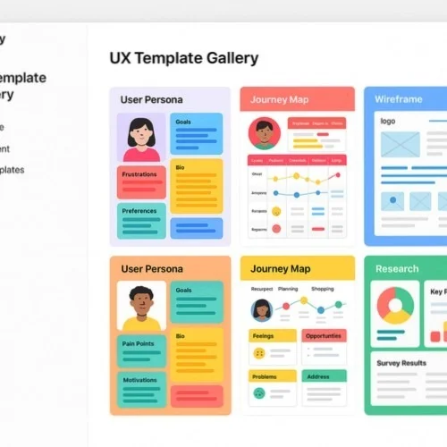 UX case study templates in Lunacy