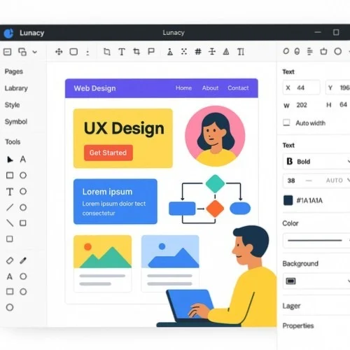Free UX Design Tool Lunacy Interface