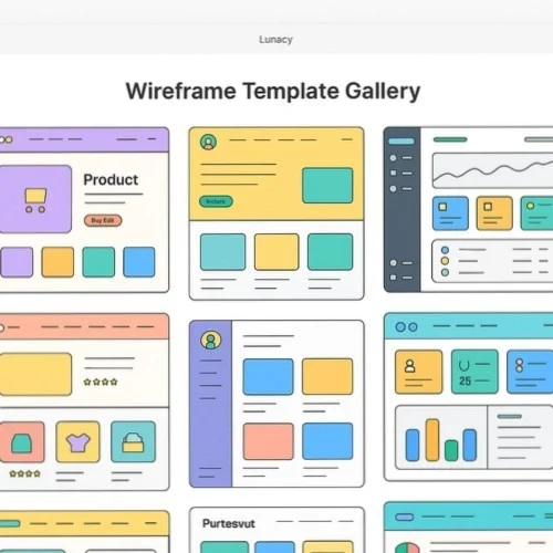Wireframe templates and UI kits