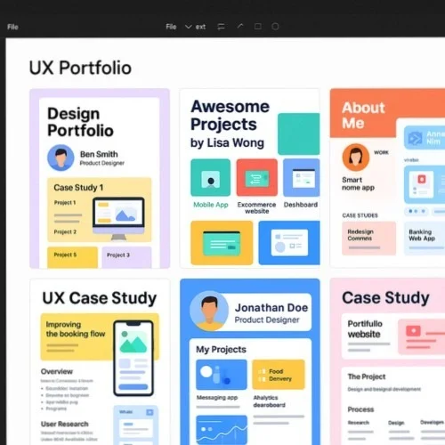 UX portfolio templates and assets in Lunacy