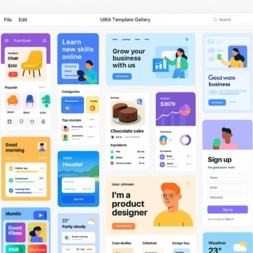 Lunacy Built-in UI Kits and UX Resources