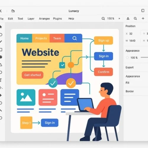 Lunacy UX UI Design Tools Interface