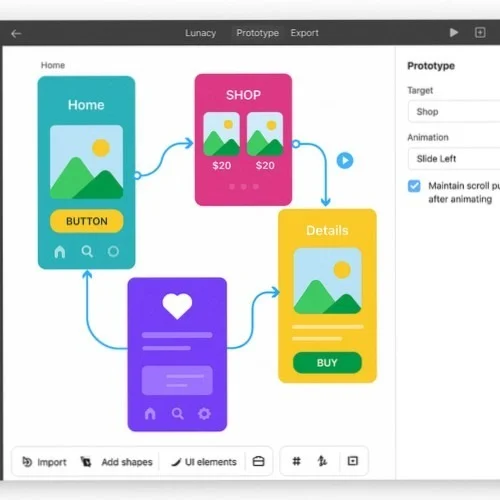 Interactive prototyping in Lunacy