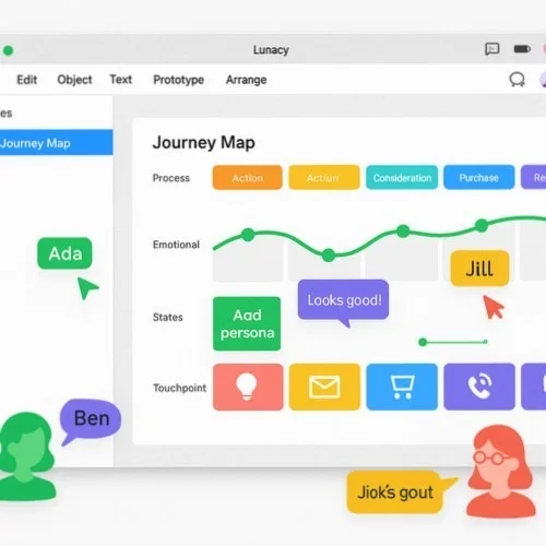 Collaborative UX Journey Mapping in Lunacy