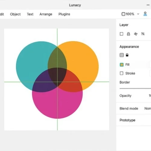 Precise Venn diagram editing in Lunacy