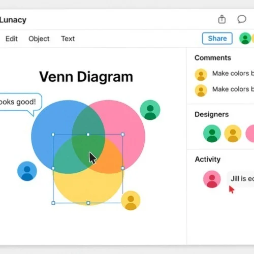 Collaborative venn diagram workflow