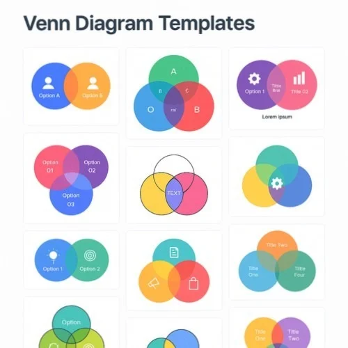 Venn diagram templates and assets