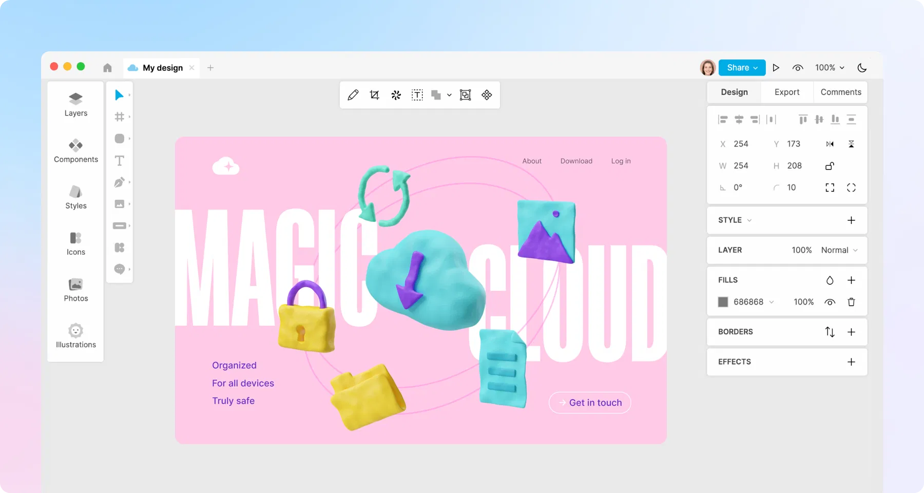 ecommerce ui ux in Lunacy
