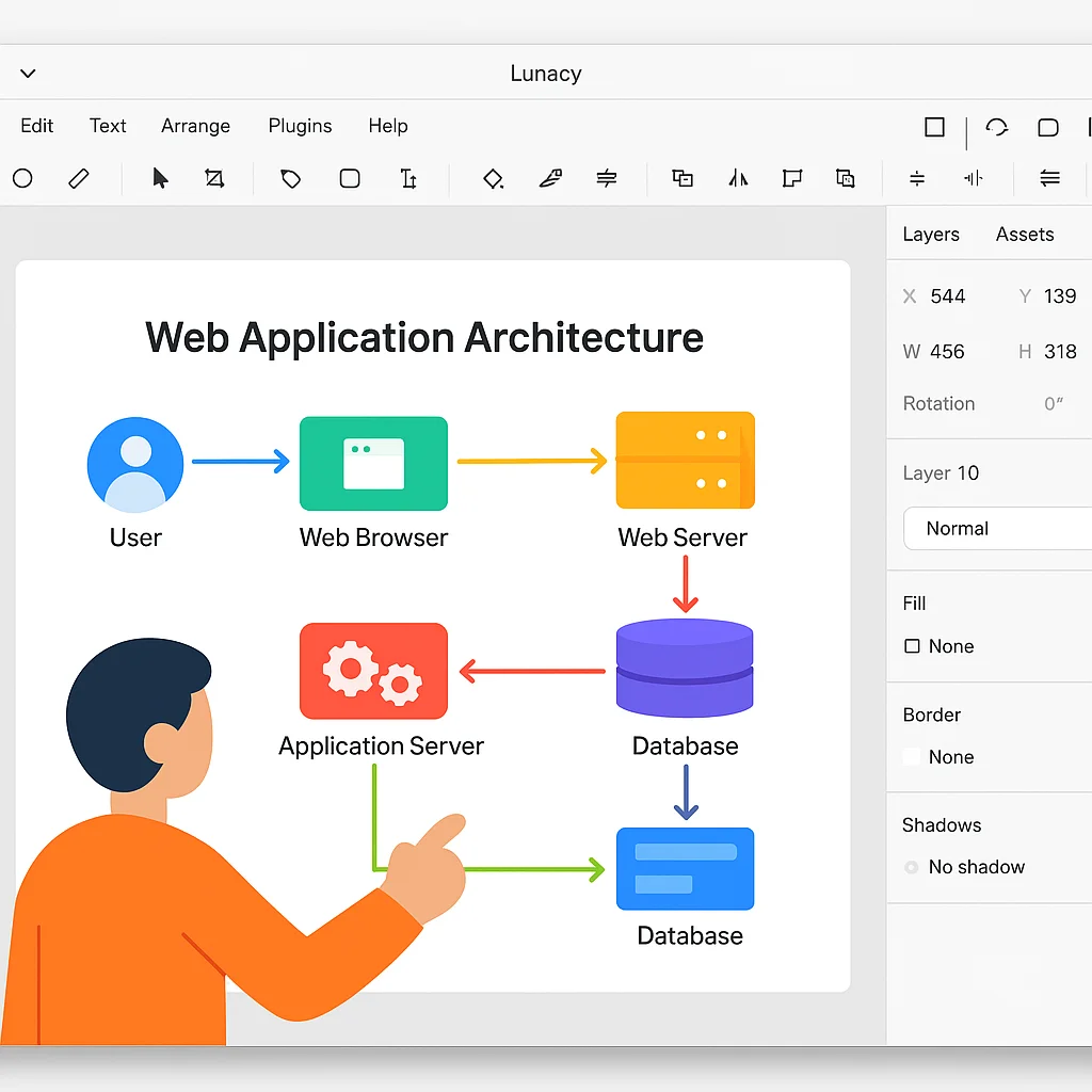 Web Application Architecture Diagram - Web Application Architecture Diagram In Lunacy Acf40b.webp