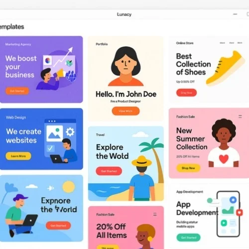 Website layout templates