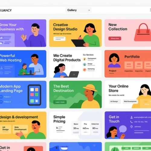 Web mockup templates and UI kits