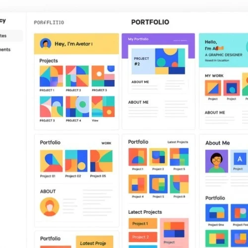 Portfolio design assets in Lunacy