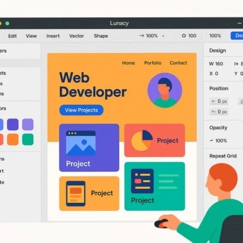 Lunacy Web Developer Portfolio Design