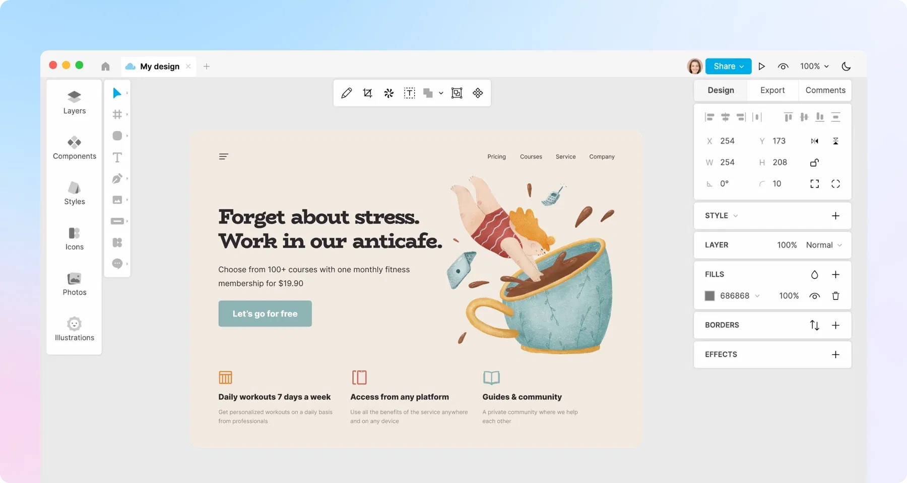 website design in Lunacy