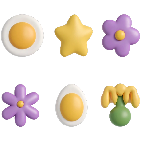 3D sticker design elements