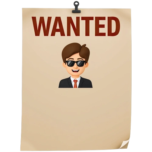 Cartoon Wanted Poster Example
