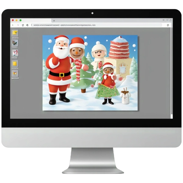 Christmas collage maker interface