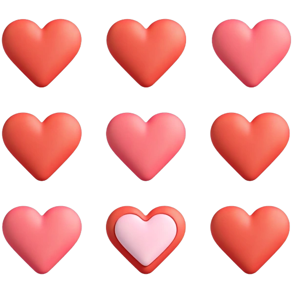 Heart design elements library