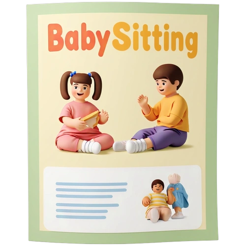 Babysitting flyer template