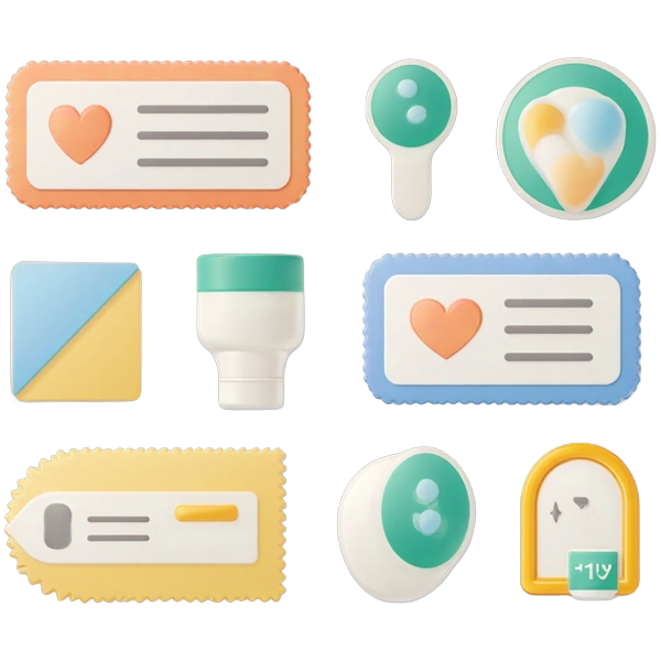 Custom embossed sticker templates