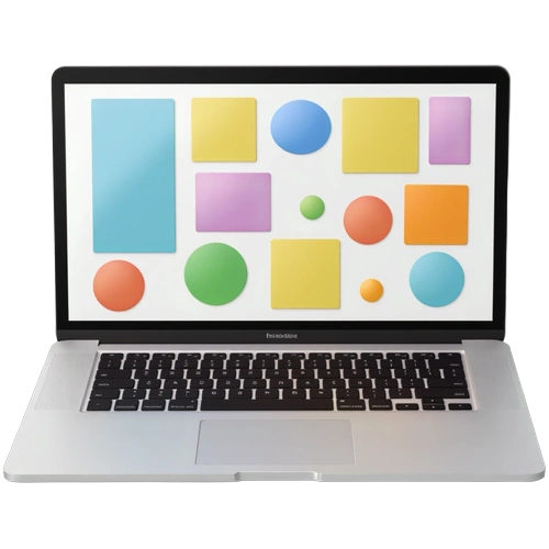Custom laptop stickers design interface