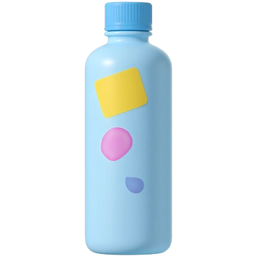 Custom water bottle stickers design example