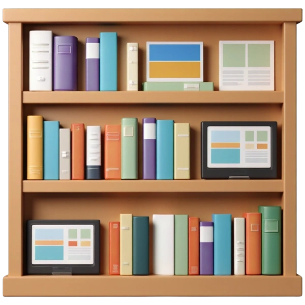 Digital collage elements library