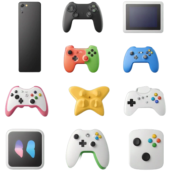 Gaming-themed graphic assets