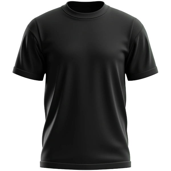 Realistic Gildan 5000 black t-shirt mockups