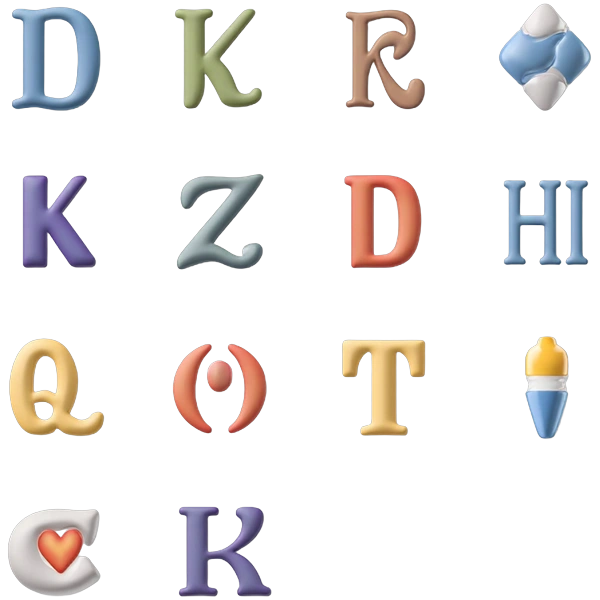 Initial logo design assets
