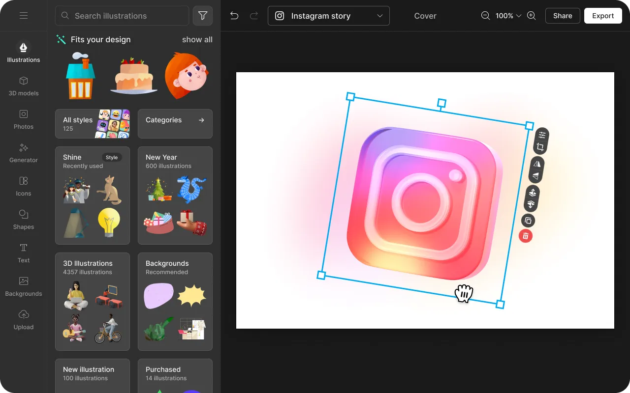 Instagram post template hero image