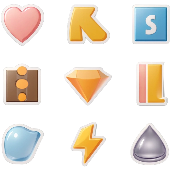 Logo sticker maker graphic assets