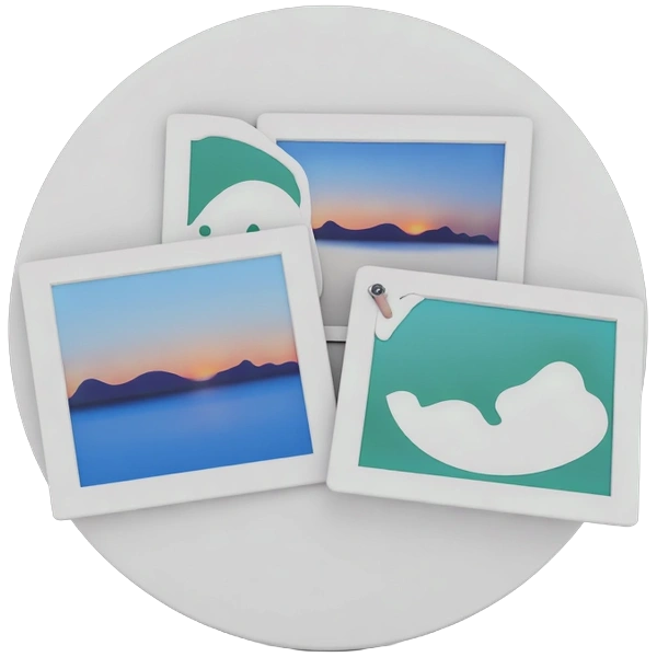 Photo collage Macbook graphic assets