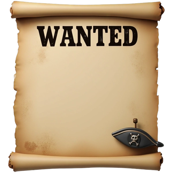 One Piece wanted poster design assets