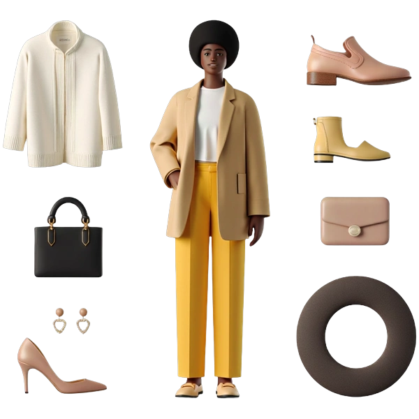 Fashion mood board elements