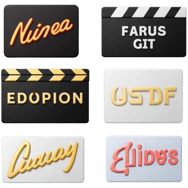Movie poster credits fonts selection