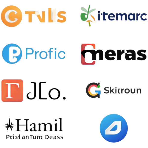 Professional overlapping letters logo examples