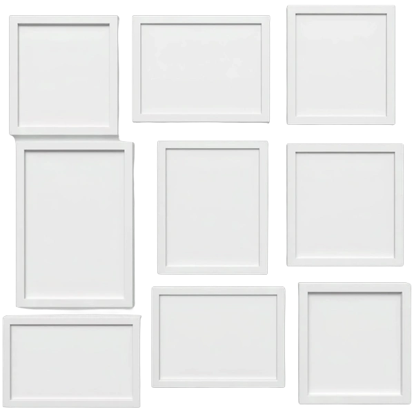 Wall collage frame library
