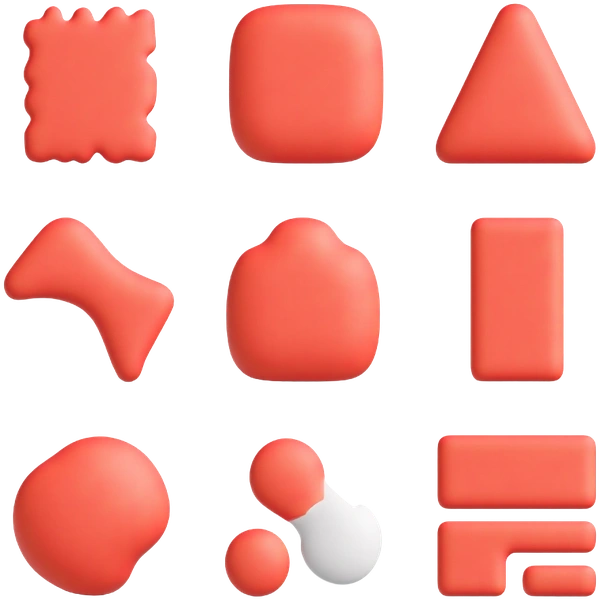 Red graphic assets collection