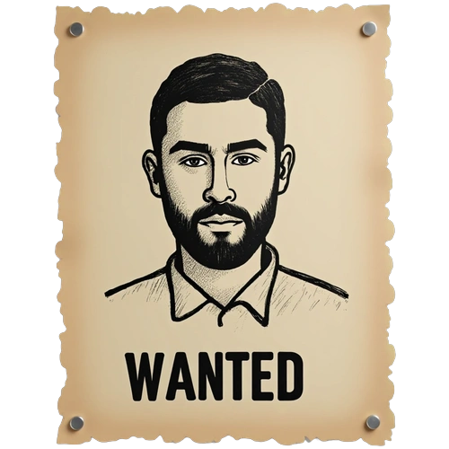 Wanted poster drawing example