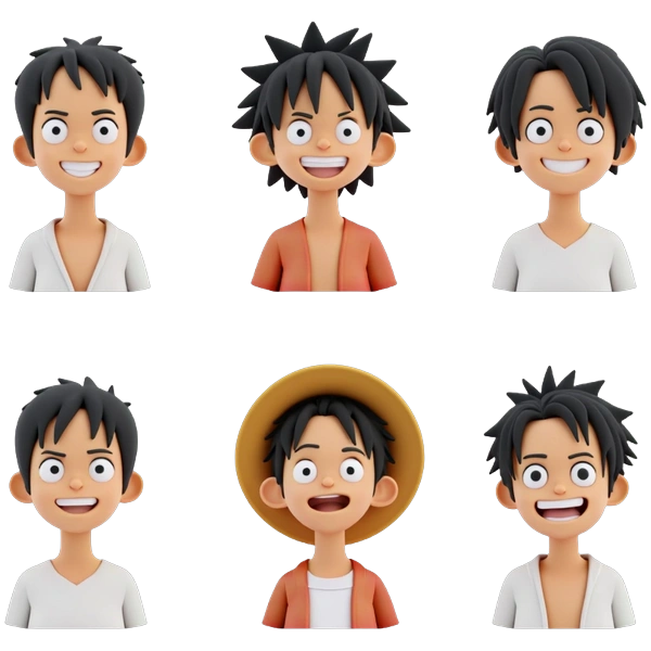 Luffy Character Design Options