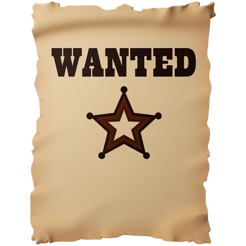 Wanted poster for school project