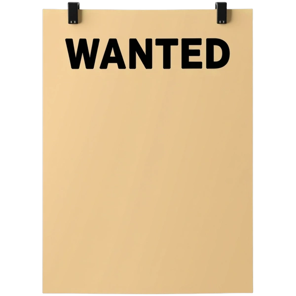 Wanted poster editor interface